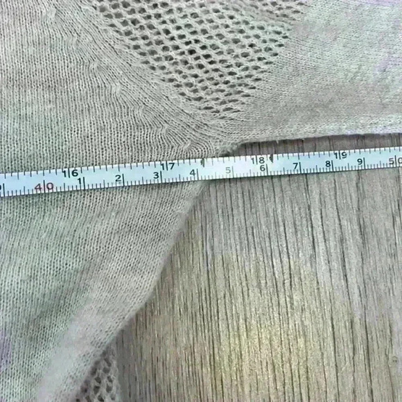 Belldini Cream Long Sleeve Top with Mesh Back Size S - Picture 9 of 11